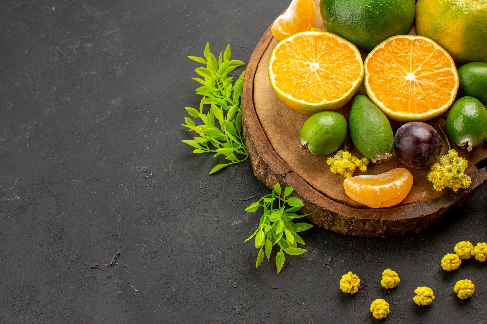 Cítricos y alimentos naturales